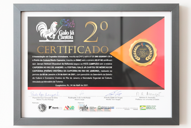 Certificado Galo Já Cantou